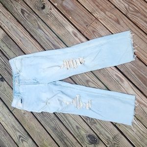 Wild Fable Highest Rise Straight Distressed Jeans Size 12